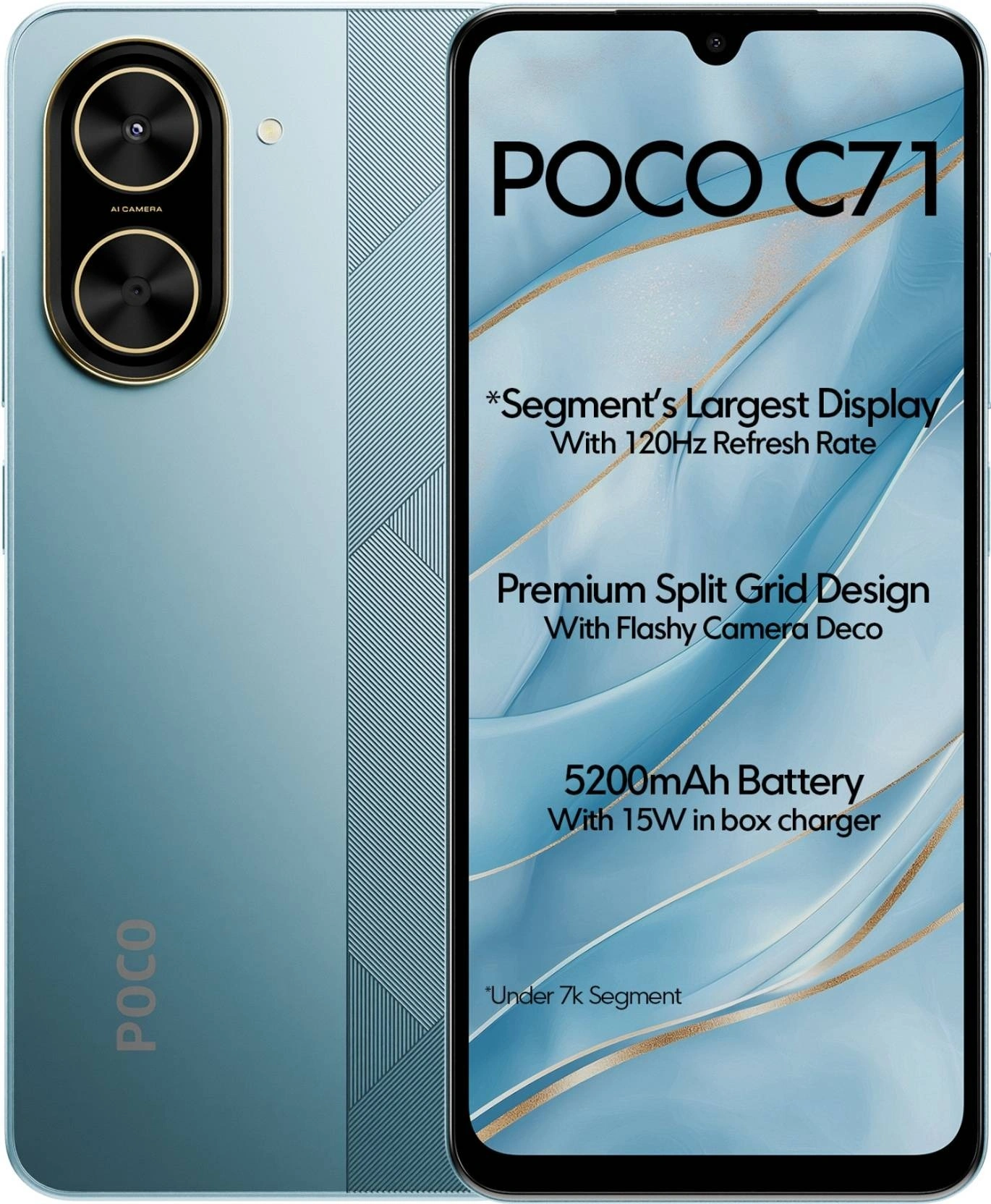 POCO C71 (Cool Blue, 128 GB) (4 GB RAM)