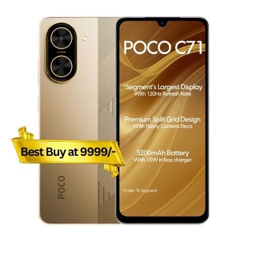 POCO C71 (Desert Gold, 64 GB) (4 GB RAM)