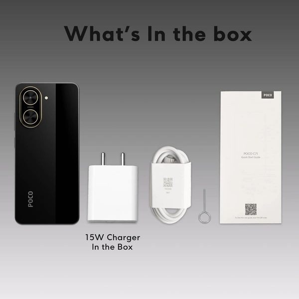 POCO C71 (Power Black, 64 GB) (4 GB RAM)