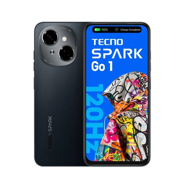 Tecno Spark Go 1 (Startrail Black, 64 GB)  (3 GB RAM) - black, 3+64
