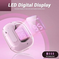 UltraPods Transparent Charging Case Bluetooth Earbuds - Multi-Color, High-Fidelity Sound, Comfort Fit, Long Battery Life - Perfect for On-The-Go Audio! (Pink) - Pink
