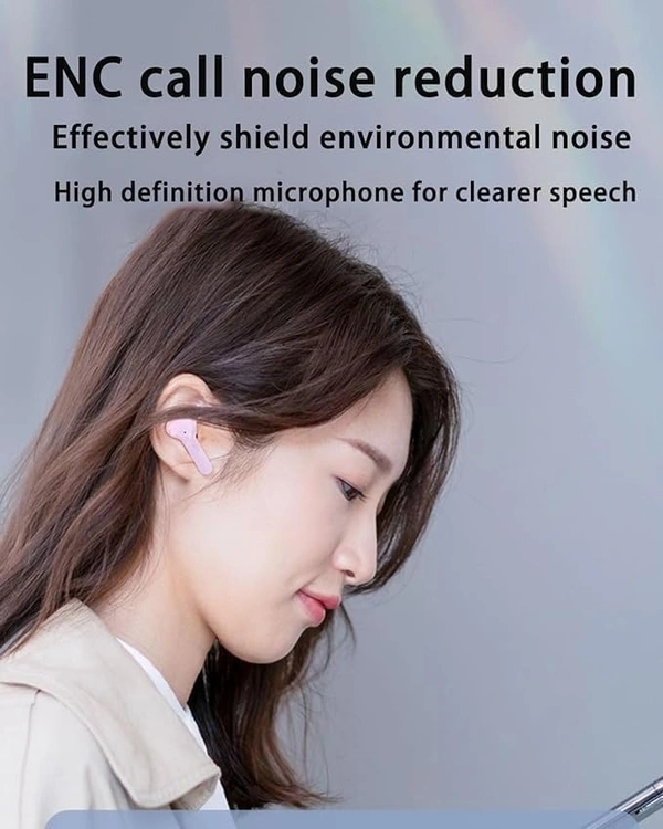 UltraPods Transparent Charging Case Bluetooth Earbuds - Multi-Color, High-Fidelity Sound, Comfort Fit, Long Battery Life - Perfect for On-The-Go Audio! (Pink) - Pink