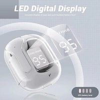 UltraPods Transparent Charging Case Bluetooth Earbuds - Multi-Color, High-Fidelity Sound, Comfort Fit, Long Battery Life - Perfect for On-The-Go Audio! (White) - White