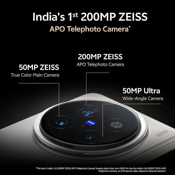 Vivo X200 Pro 5G (Cosmos Black, 16GB RAM, 512GB Storage)  - Black, 16+512