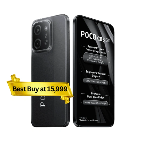 Poco C85 5G Power Black 6GB RAM 128GB ROM - Black, 6GB-128GB