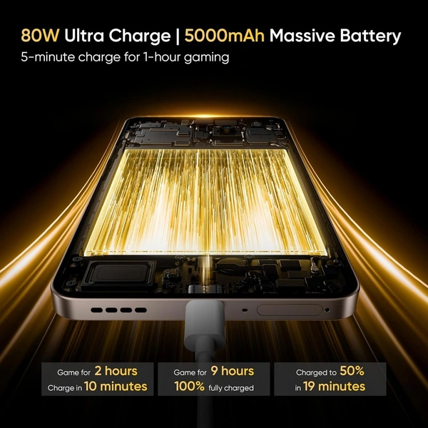 realme 13+ 5G (Victory Gold, 8GB RAM, 256GB Storage) - Golden, 8+256