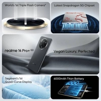 realme 14 Pro+ 5G (Suede Grey, 256 GB)  (12 GB RAM) - Gray, 12+256