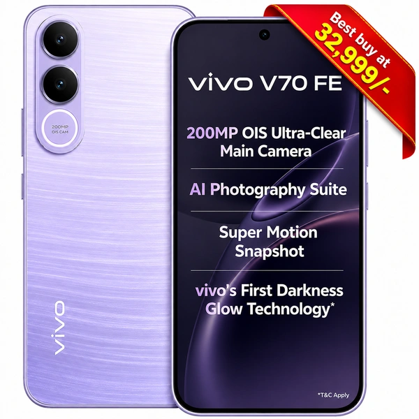 vivo V70 FE 5G (Northern Lights Purple, 8GB RAM, 128GB Storage) - Northern Lights Purple, 8GB-128GB