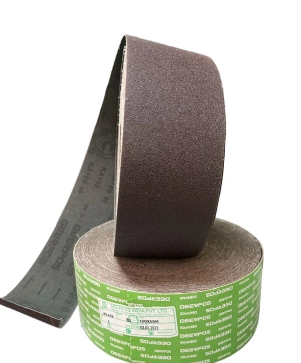 Deerfos DEERFOS EMERY CLOTH ROLL Size 4inch X 50 Meter Red Aloxide KA169 WOOD & METAL - P220