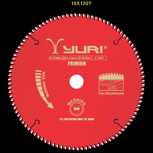 YURI Yuri Premium T.C.T Saw Blades For Aluminium - 10 X 100T