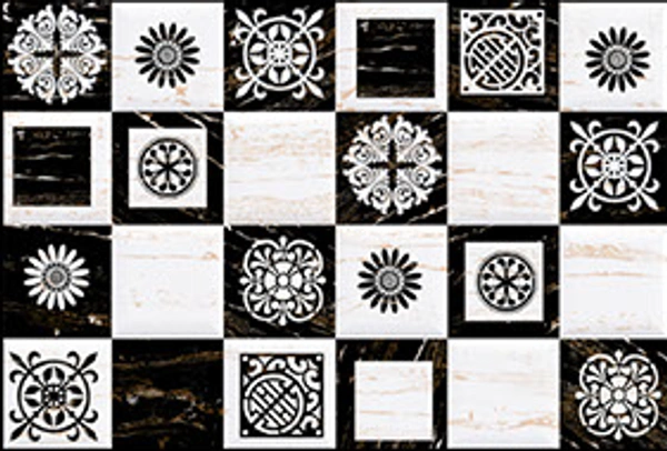 DIGNIFY KERAMOS Digital glossy wall tiles for bathroom and kitchen wall |Glossy surface finish| 12x18 inch size | 6pc in one box | waterproof | scratchproof 1006-HL-2 12X18 - 12x18 inch