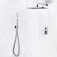 A.M Stainless Steel Ultra Slim Hand Shower With 1.5 Meter Flexible Tube And Wall Hook ( Tube Inner Nut Brass & Outer Body SS-304 Grade ) (HAND SHOWER WITH 1,5 METER TUBE AND HOOK) - square