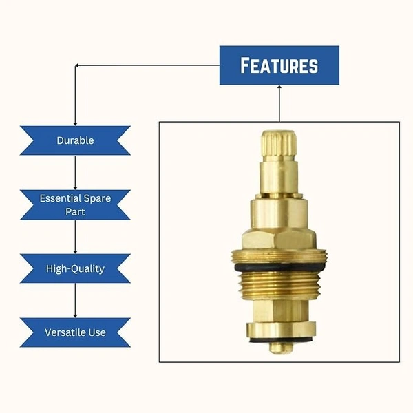 TILEINDIA Tileindia Jaguar Spindle Spares and Accessories - Compatible with Jaquar Type Taps | Durable & Easy to Install