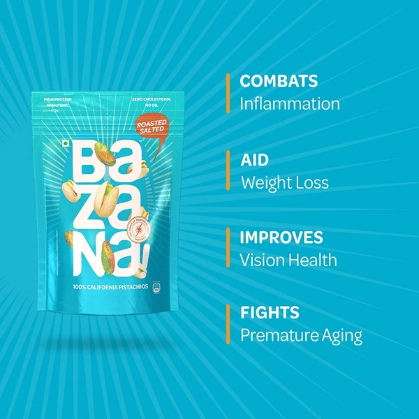 Bazana Roasted Salted Pistachios 180g Pack