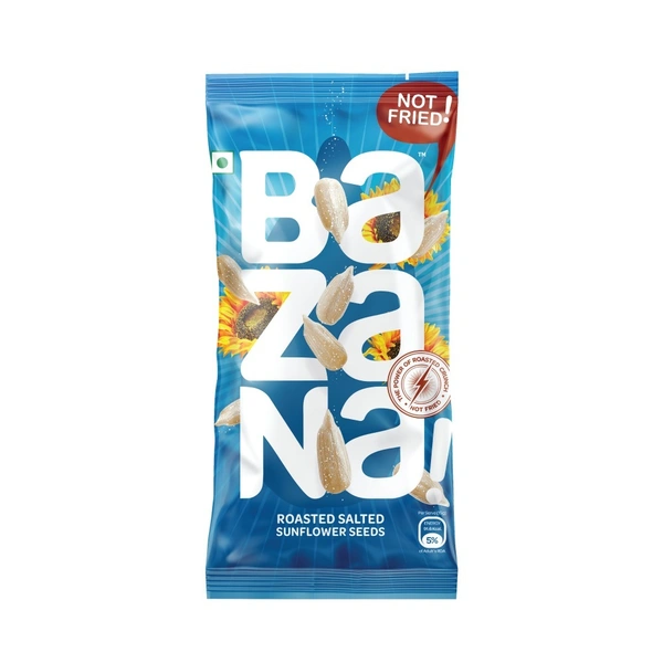 BAZANA Bazana Roasted Salted Sunflower Seeds(528g)|Surajmukhi ke beej | Roasted Salted Seeds Total 24 packs, 22g each pack