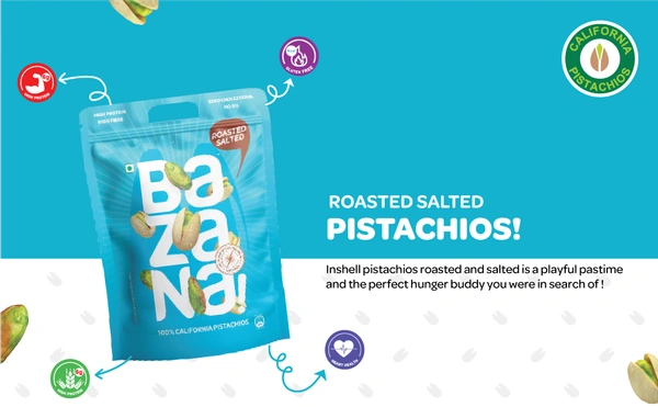 BAZANA Bazana Roasted Salted Pistachios 1kg Pack -