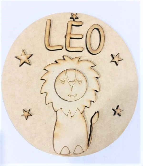 Lion Theme Name board - 12 Inch, 6mm+2.5mm
