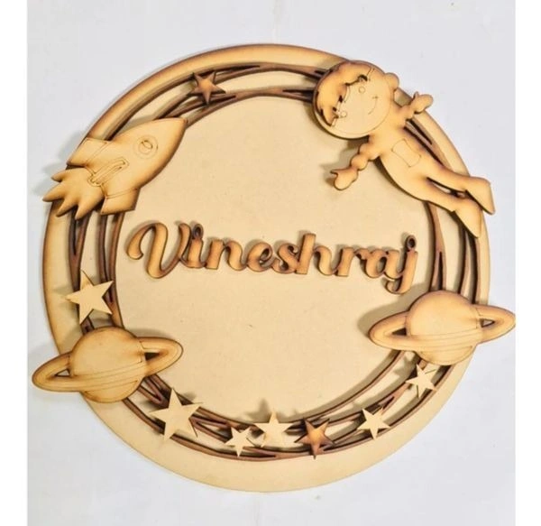 Astronaut theme Name board - 12 Inch, 4.5mm+4.5mm+4.5mm