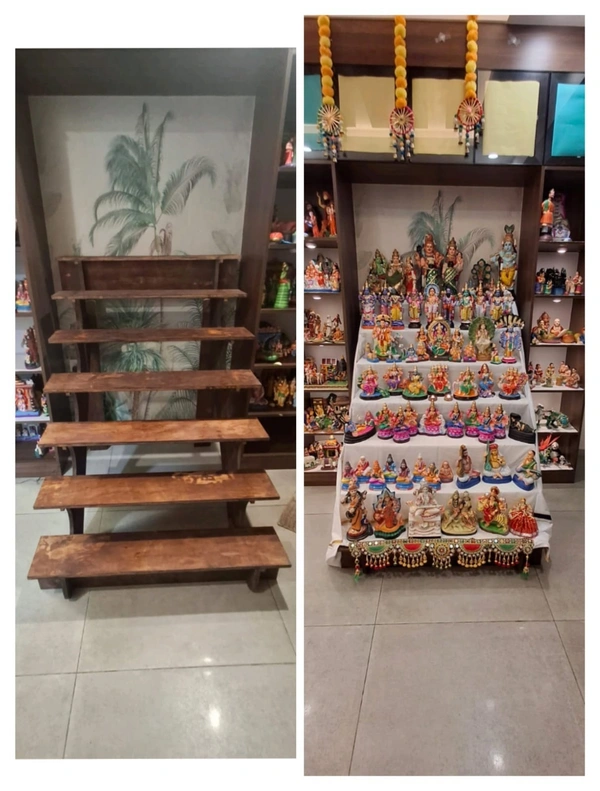 7 Step golu padi stand 4 feet wide - 18mm, Birchply 18mm