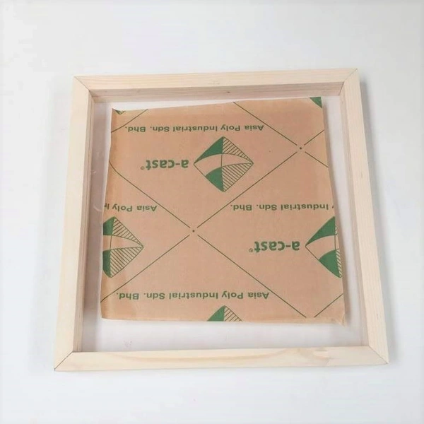 Wooden Floating frame with Acrylic Varamala Frame - 12 * 12 * 1.75 Inches
