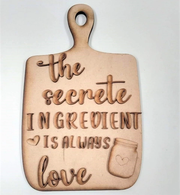Chopping Board With Text 6 - Secrete Ingredient