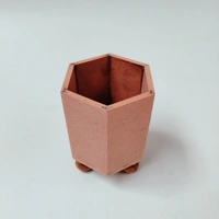 Hexagonal Pen Stand with Leg - Brown, 8mm, 1000