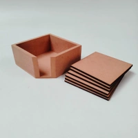 Square coaster set with Box stand - 6