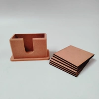 Square coaster set with Box stand - 6