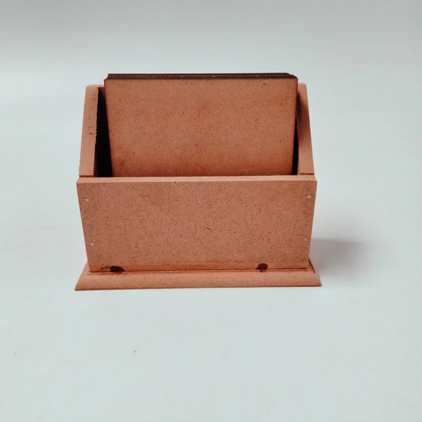 Square Coaster Set With Box Stand - 6