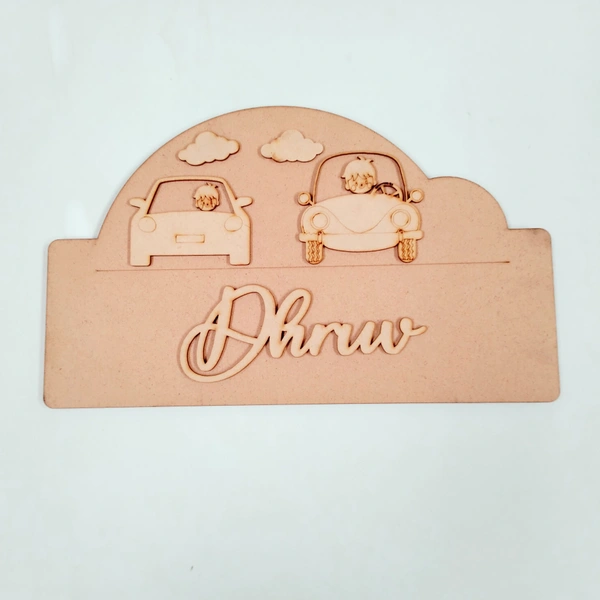 Car Themed Kids name board