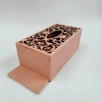 Cutwork Tissue Box with Florals - 10"/5.5"/3.75", Brown, 8mm, 1000