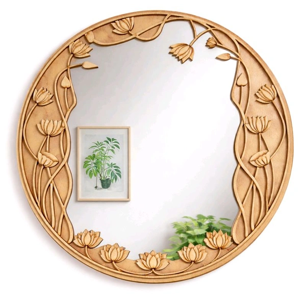 Lotus Double Layer Mirror - 16 inches