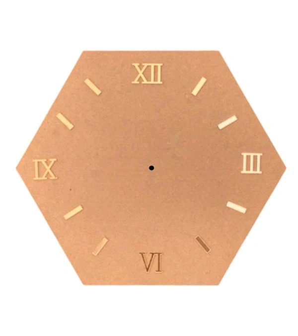 Hexagon Clock - Rooman Numerals - 10 inches