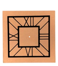 MDF - Acrylic Clock - Gold, 10 inches