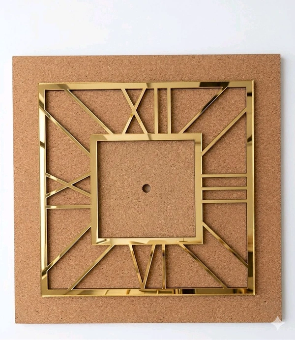 MDF - Acrylic Clock - Gold, 16 inches