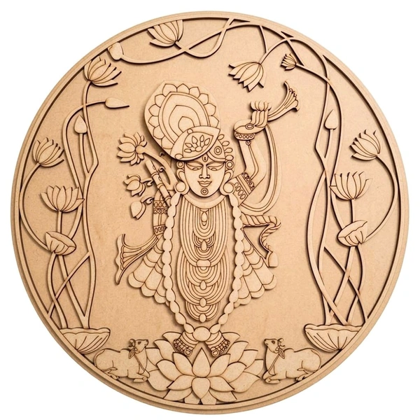 Multi layered MDF Shrinath ji Cutout - 10 inches, 4 + 4 mm