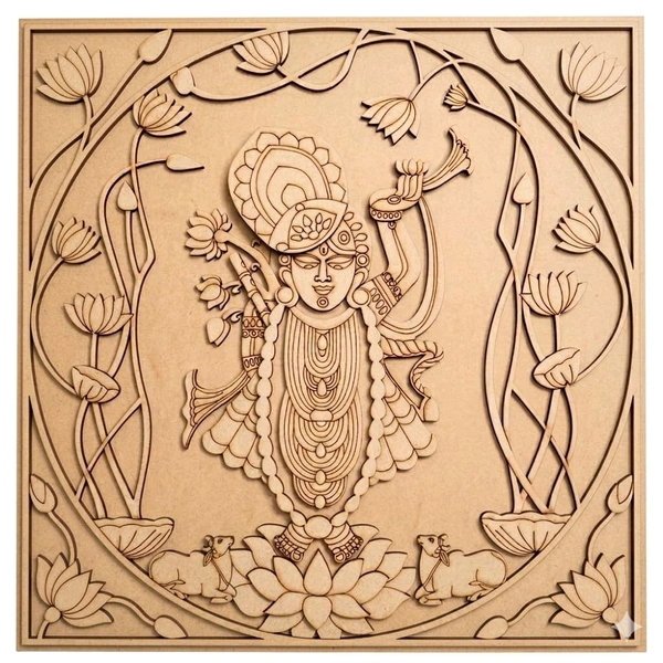 Multi layered MDF Shrinath ji Cutout - 22 inches, 4 + 6 mm