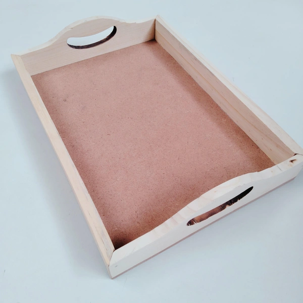 Pinewood Tray / Hamper Curved Handle - 12"/8"/2"