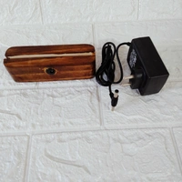 Wooden Stand / Base LED Lamp With Walnut Polish - 10"