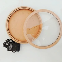 Round LED Shadow Box Moon Lamp For Resin - 8", With Acrylic Cover, 27mm