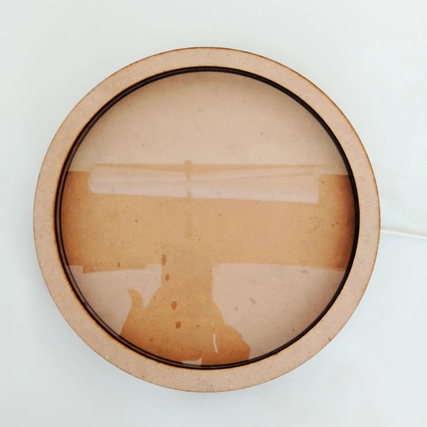 Round LED Shadow Box Moon Lamp For Resin - 8", With Acrylic Cover, 27mm