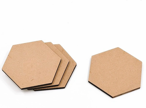Hexagon Coasters - 6, 4mm
