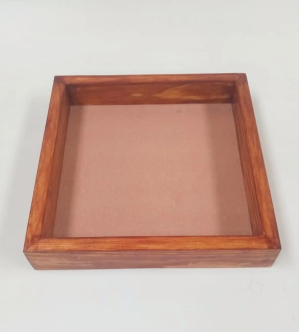 Wooden Floating frame Walnut Finish - Pinewood With MDF Base - 10"/8"/1"