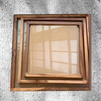 Teak Wood Floating Frames Varmala Preservation Frames - base Acrylic - 12 x 9"