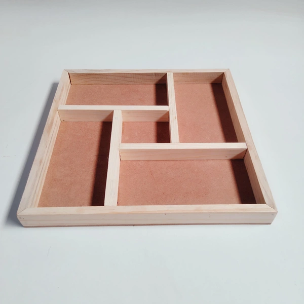 Wooden Platter With Partition