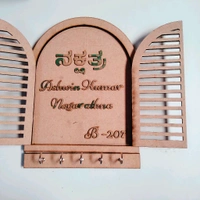 Vintage Jharokha Window Name Board And Key Holder