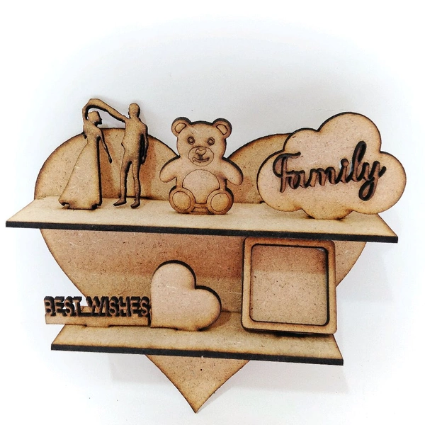 Miniature Shelf - Heart - Best Moments & Teddy Bear