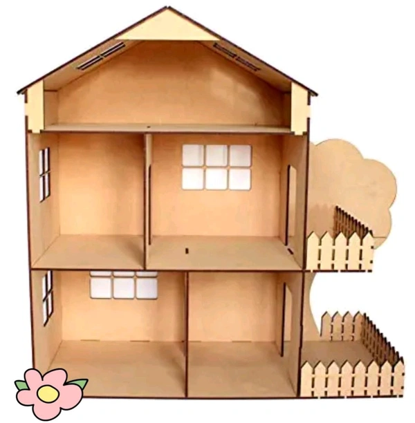 DIY Dollhouse with Basic Furniture Set