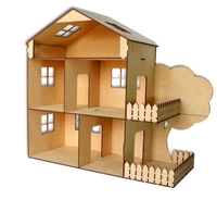 DIY Dollhouse with Basic Furniture Set