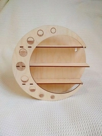 Floating Shelf Moon Shape - 12 Inch / 12 Inch /3